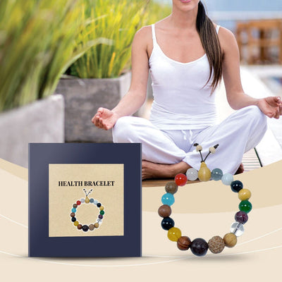 Hoexe Harmony Bracelet – Natural Stress Relief & Sleep Aid with Amethyst & Chakra-Stimulating Beads